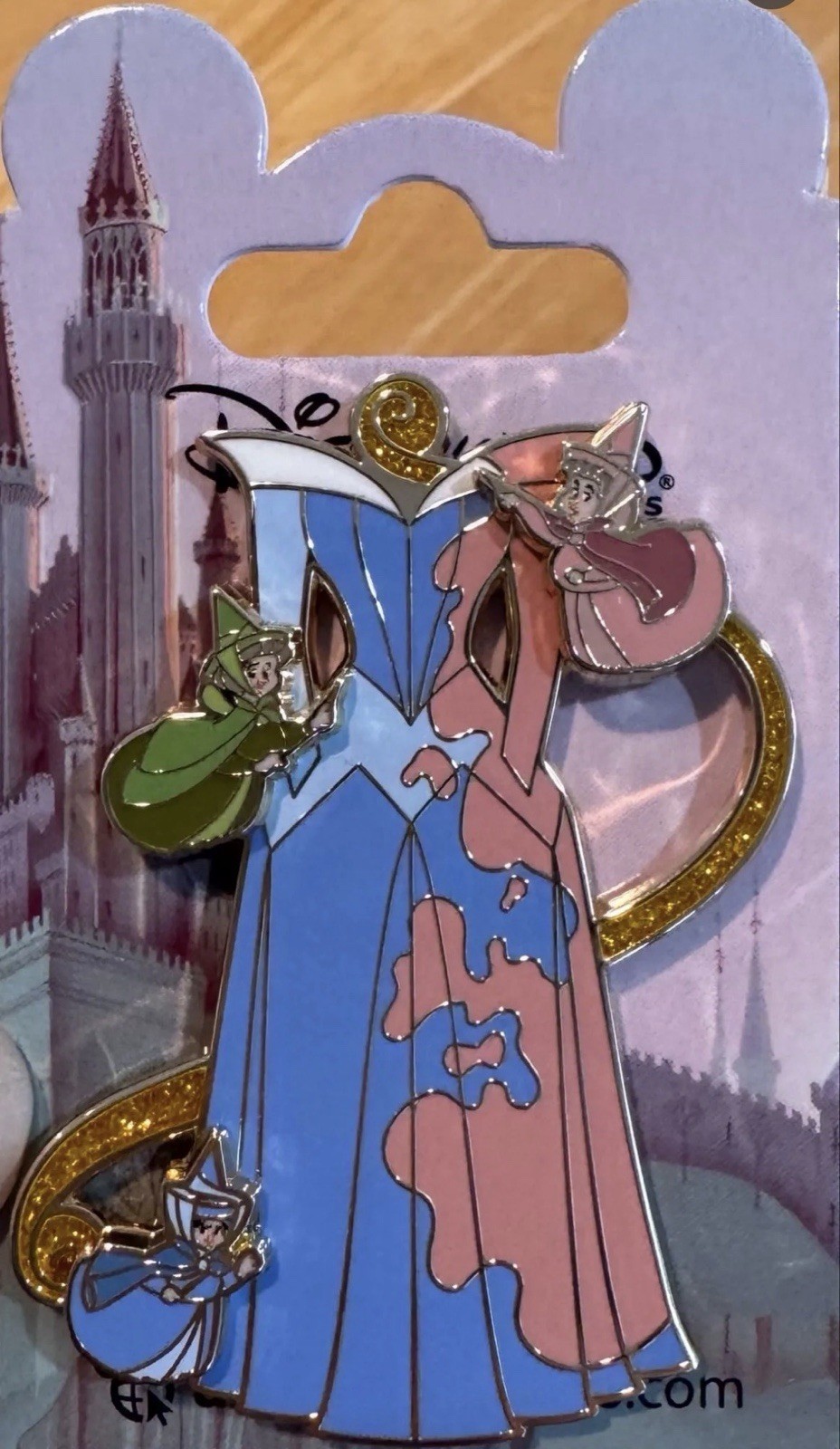 Disney Disneyland Paris Sleeping Beauty Dress Make It Pink Make It Blue Pin