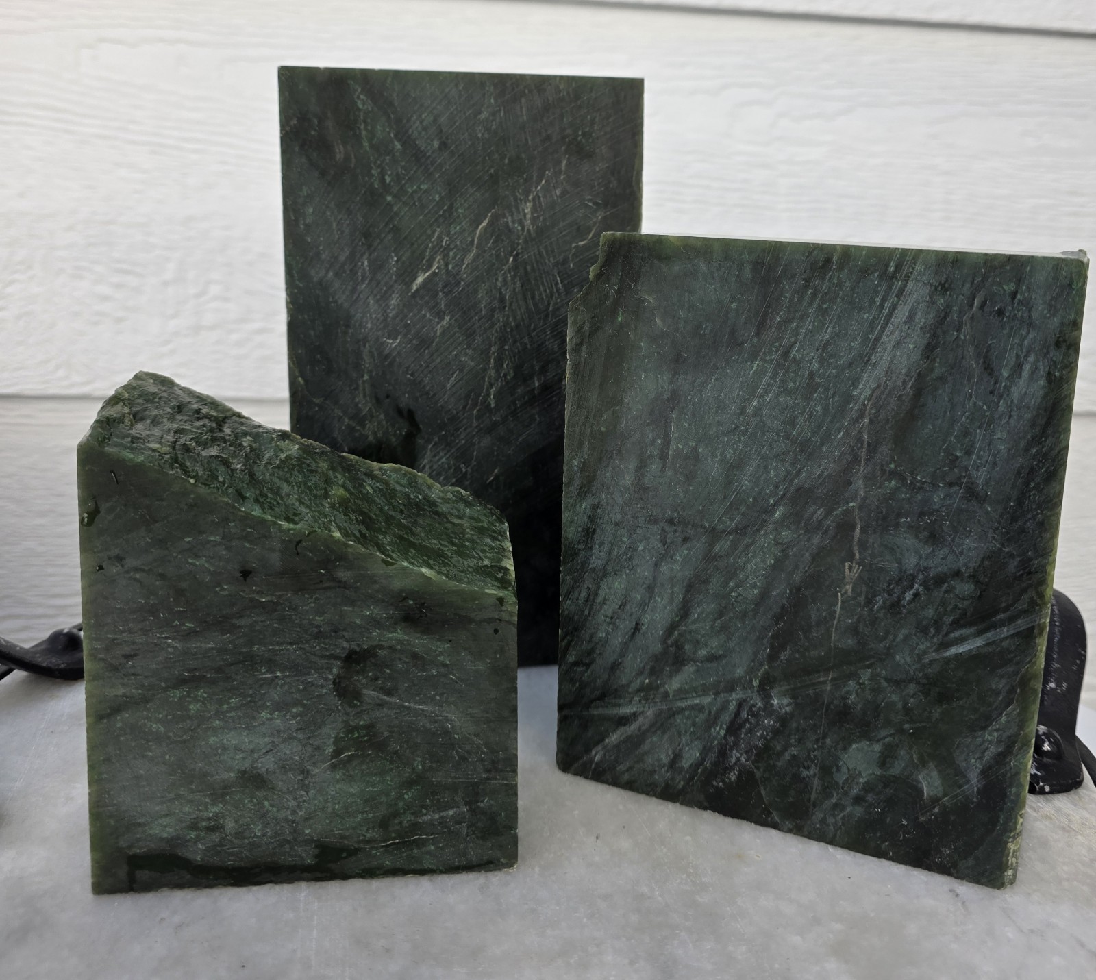 Canadian JADE Rough Cut Large Block 10.098 lbs. Lrg JADE piece in pic of 3
