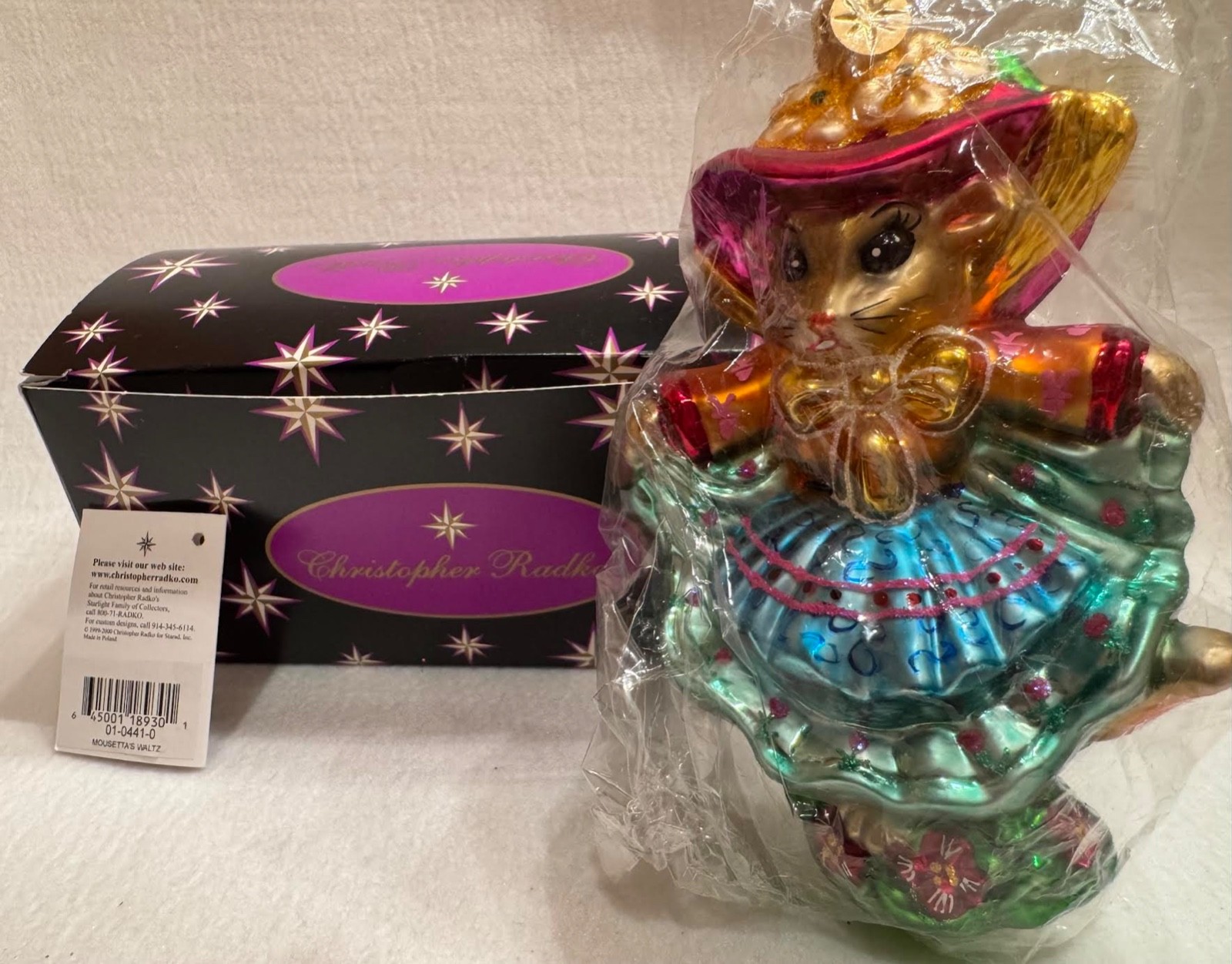 Christopher Radko Mousetta's Waltz ornament 1999 rare