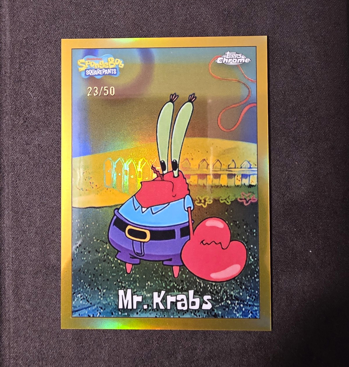 Mr Krabs Chrome 23/50 Topps SpongeBob 2025