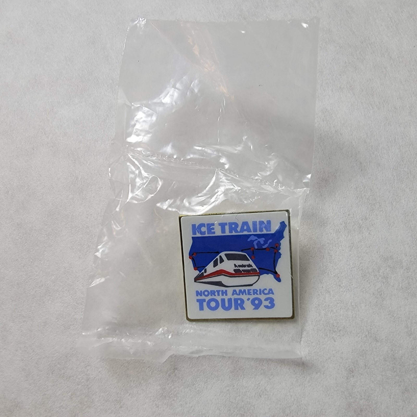 Amtrak Ice Train 1993 North America Tour Lapel Hat Pin Tie Tack Sealed