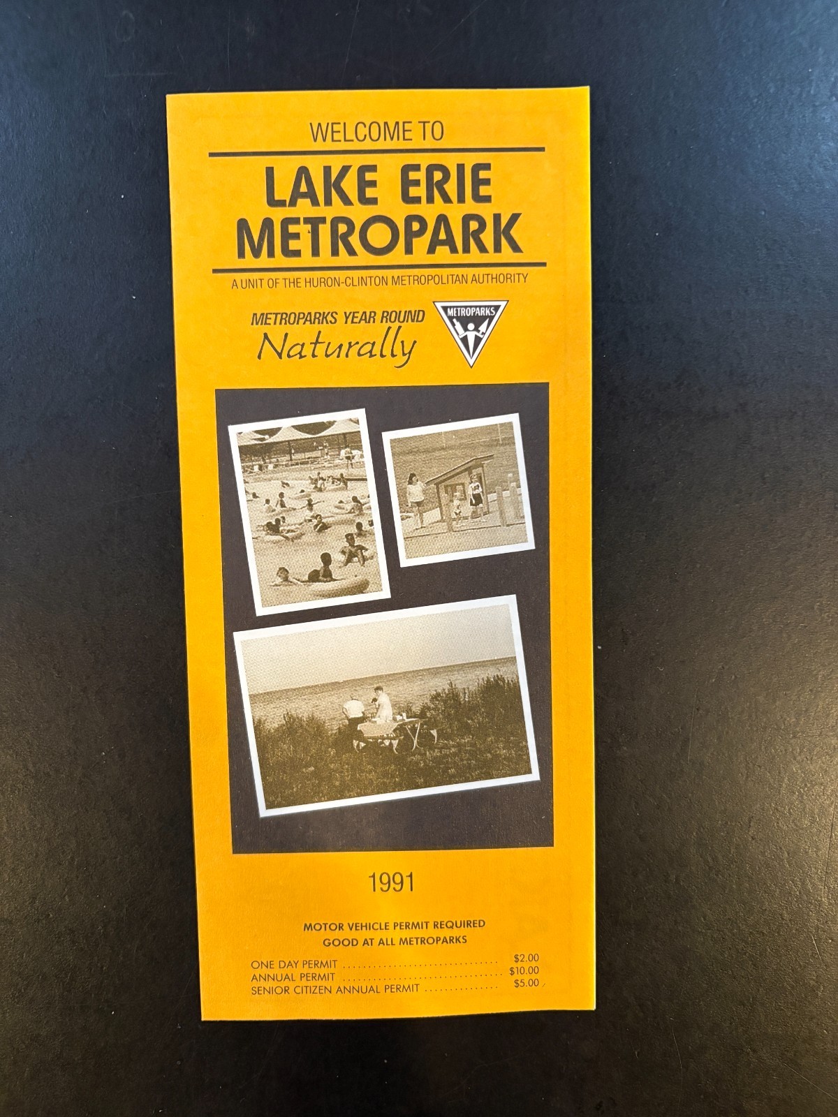 1991 Welcome to Lake Erie Metropark - Brochure Pamphlet Map Ephemera - Michigan