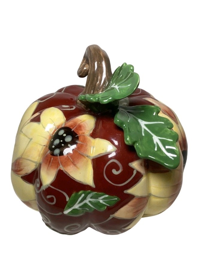 Blue Sky Clayworks Autumn Harvest Blooms Ceramic Pumpkin Leaves & Sunflowers Blue Sky Clayworks Autumn Harvest Blooms Ceramic Pumpkin Leaves & Sunflowers