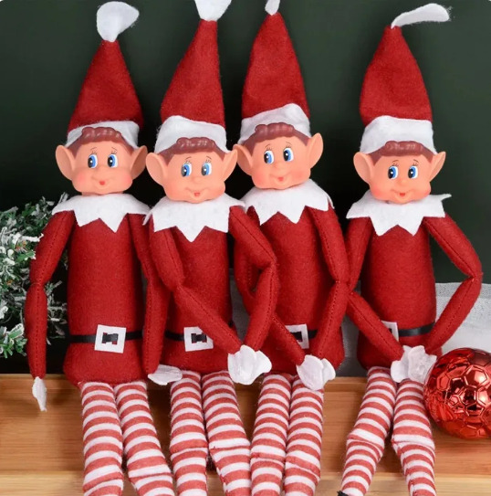 Elf On The Shelf Plush Toy | Novelty Long Bendy Christmas Elves Doll | 12 Inches