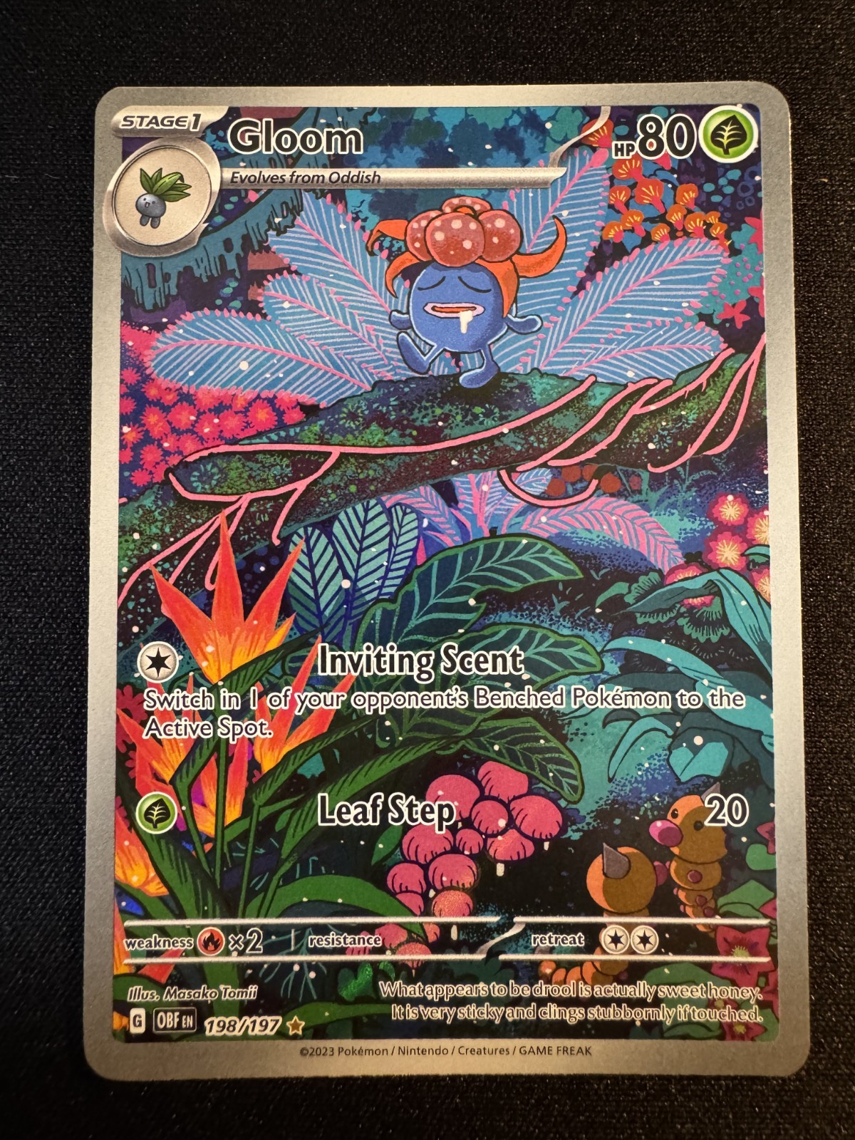 Pokémon TCG Gloom 198/197 Obsidian Flames Illustration Rare Holo English LP