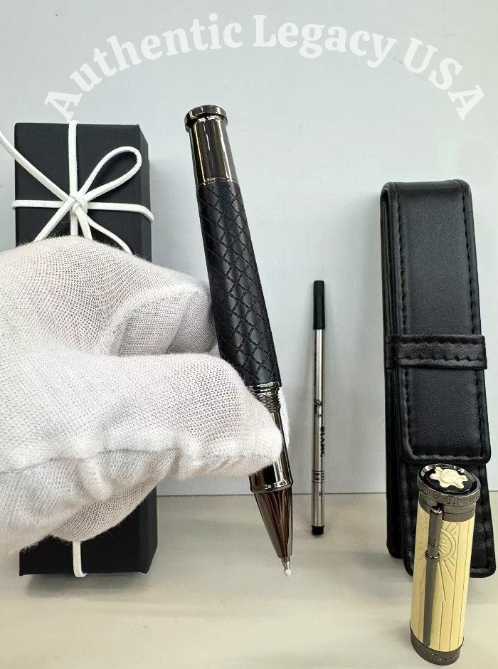 MONTBLANC Writers Edition Robert Louis Stevenson Black Ivory Rollerball Pen Fast