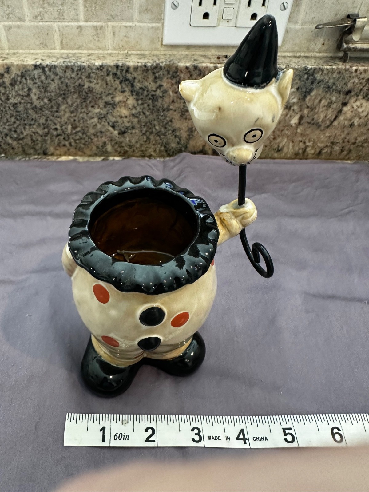Yankee Candle Boney Bunch CLOWNING AROUND Votive Holder 2018 Halloween Retired