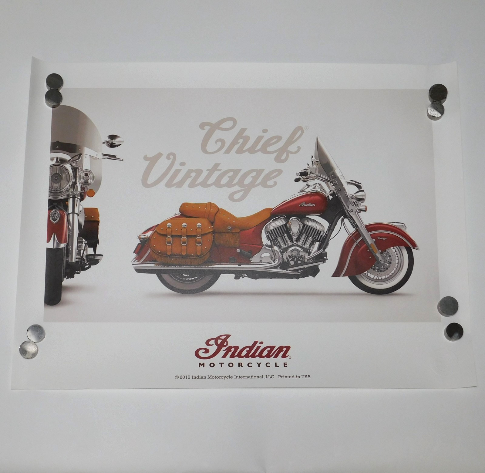 2015 INDIAN MOTORCYCLE Genuine 18in x 24in CHIEF VINTAGE POSTER Part # 2863923