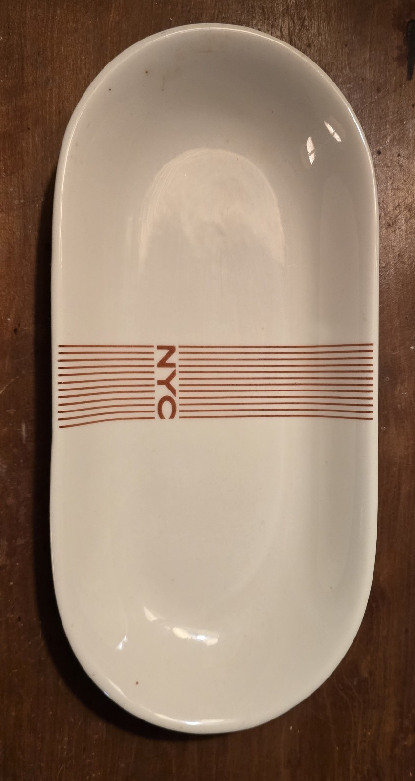 New York Central Railroad Mercury Pattern Syracuse 9-3/8\ New York Central Railroad Mercury Pattern Syracuse 9-3/8\