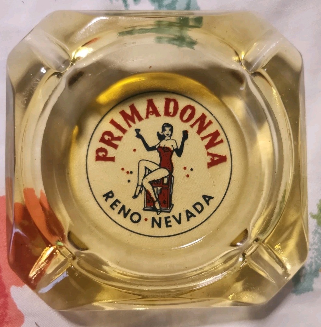 Vintage Primadonna Ashtray Reno Nevada Gambling Tobacciana Smoking Slot Machine