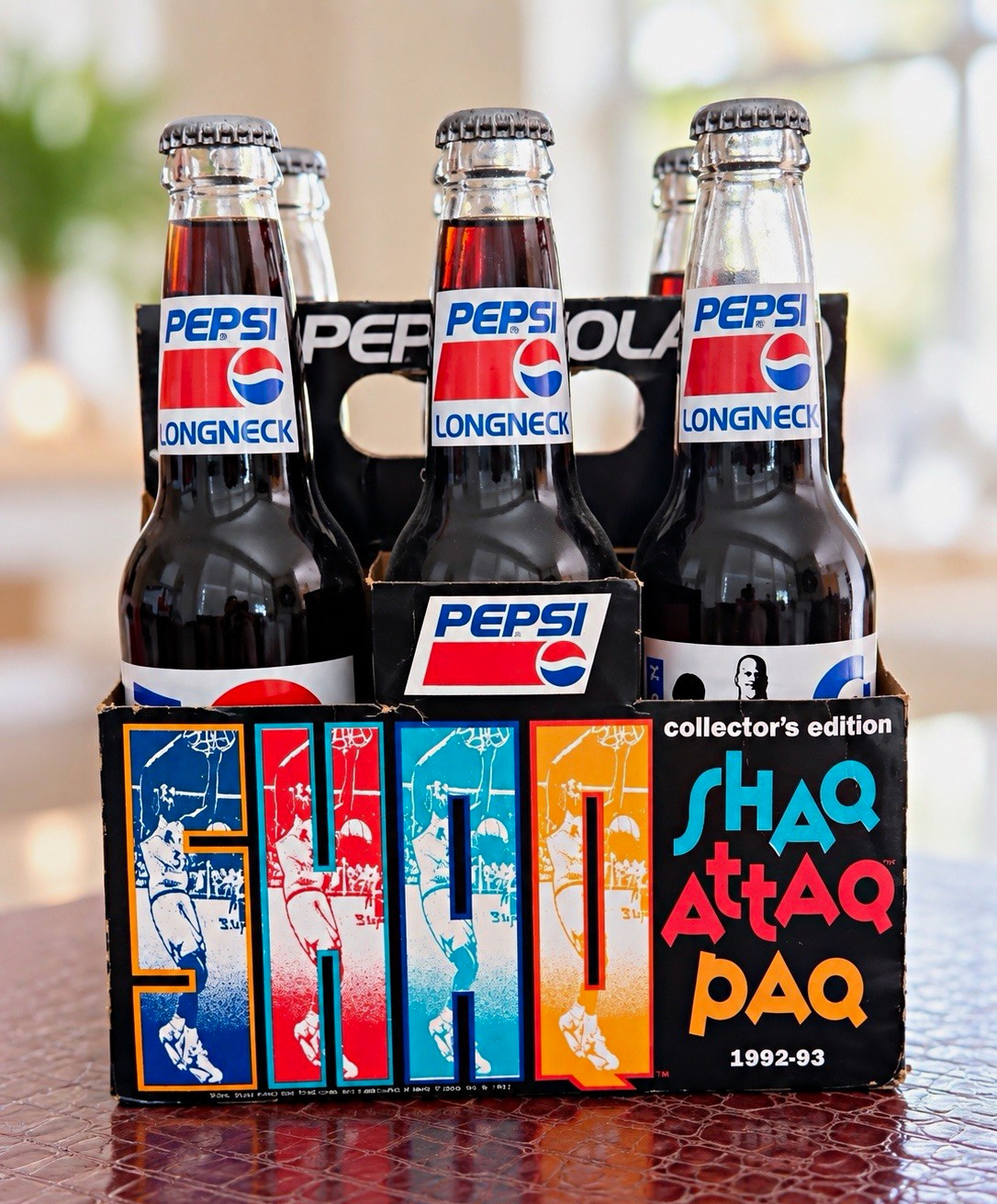 Vintage 1992–93 Pepsi Shaq Attaq PAQ Collector’s Edition 6-Bottle Set