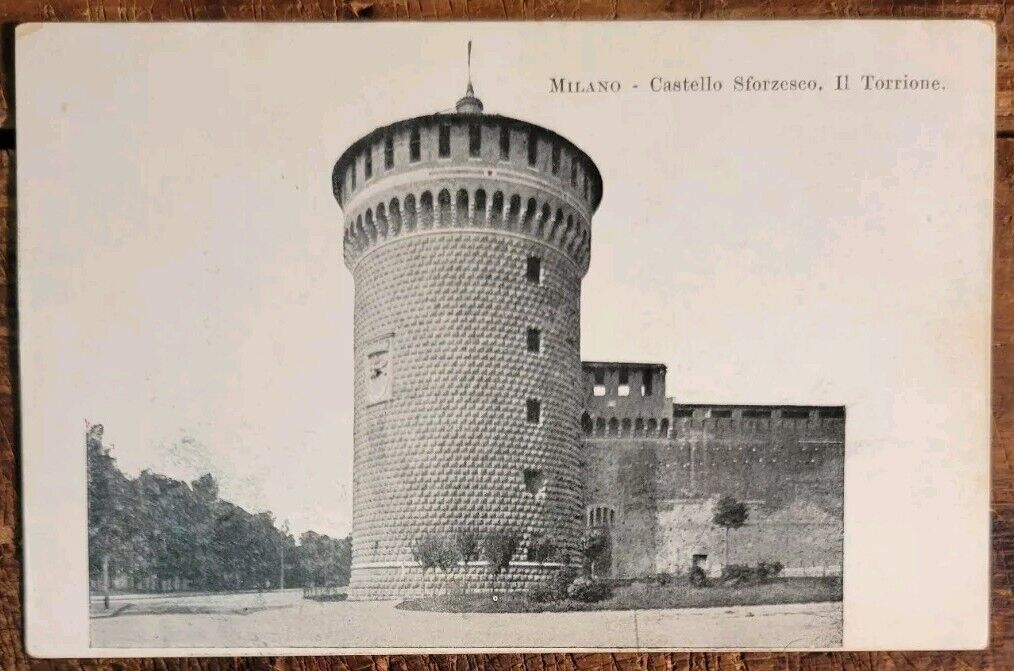 The Tower, Sforzesco Castle - Milan, Italy - 1901-1907 Postcard
