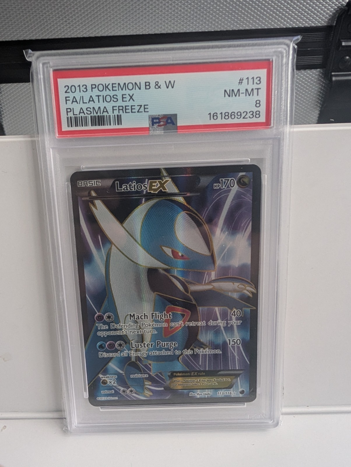 PSA 8 Latios EX 113/116 Plasma Freeze Pokemon