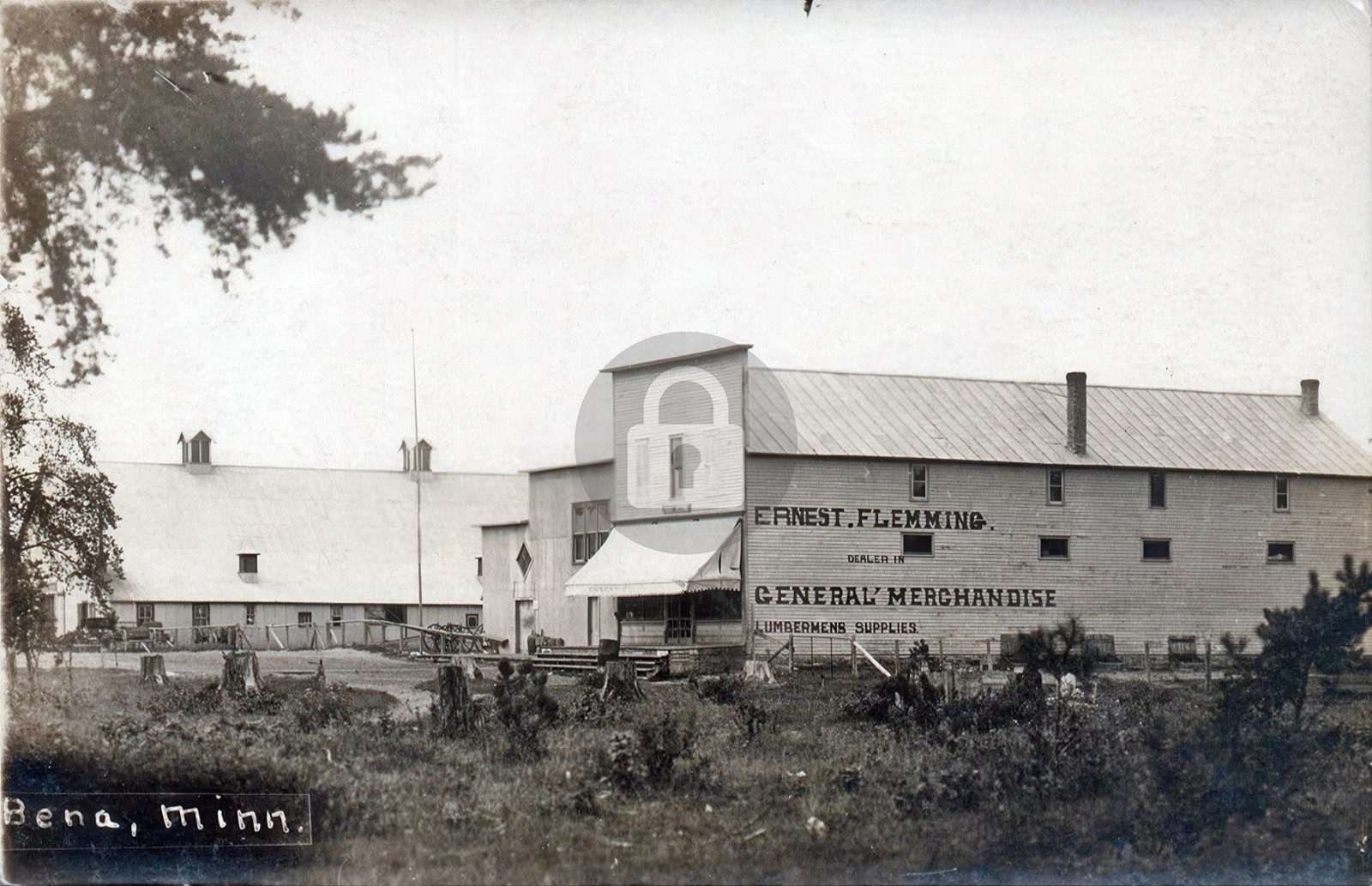 Ernest Flemming General Store BENA MN Cass County RPPC Photo Postcard COPY
