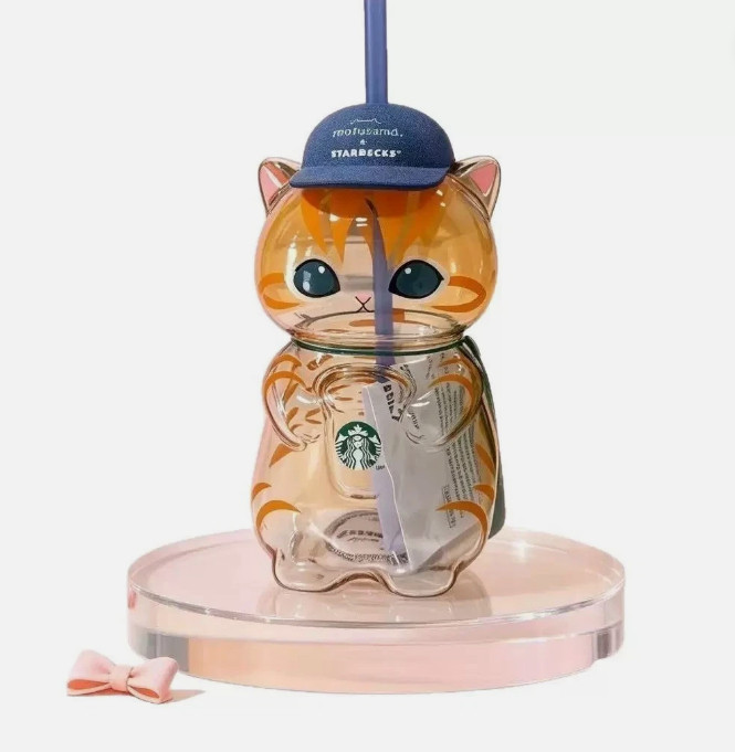 2026 Starbucks Singapore x Mofusand Cat-Shaped Glass Cup Limited Edition Collect