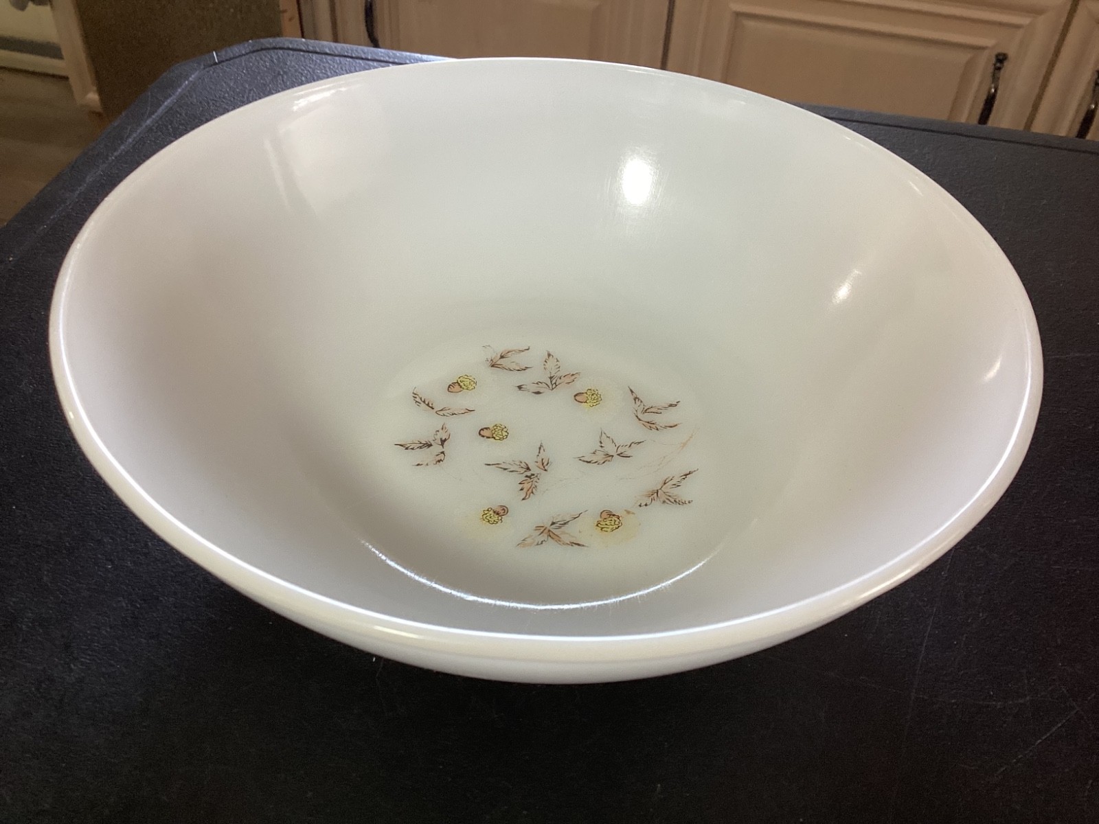 White Milk Glass Fire King Oven Ware #20 USA Serving Bowl