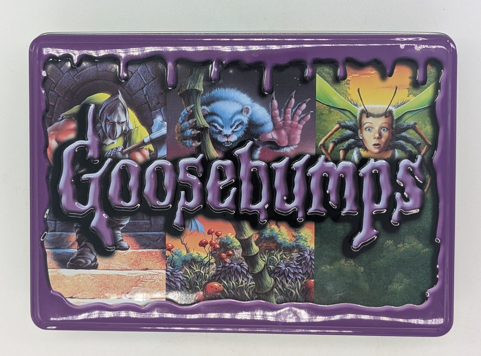 Goosebumps Tin Collector's Can 25th Anniversary PURPLE CAN ONLY NO BOOKS Goosebumps Tin Collector's Can 25th Anniversary PURPLE CAN ONLY NO BOOKS