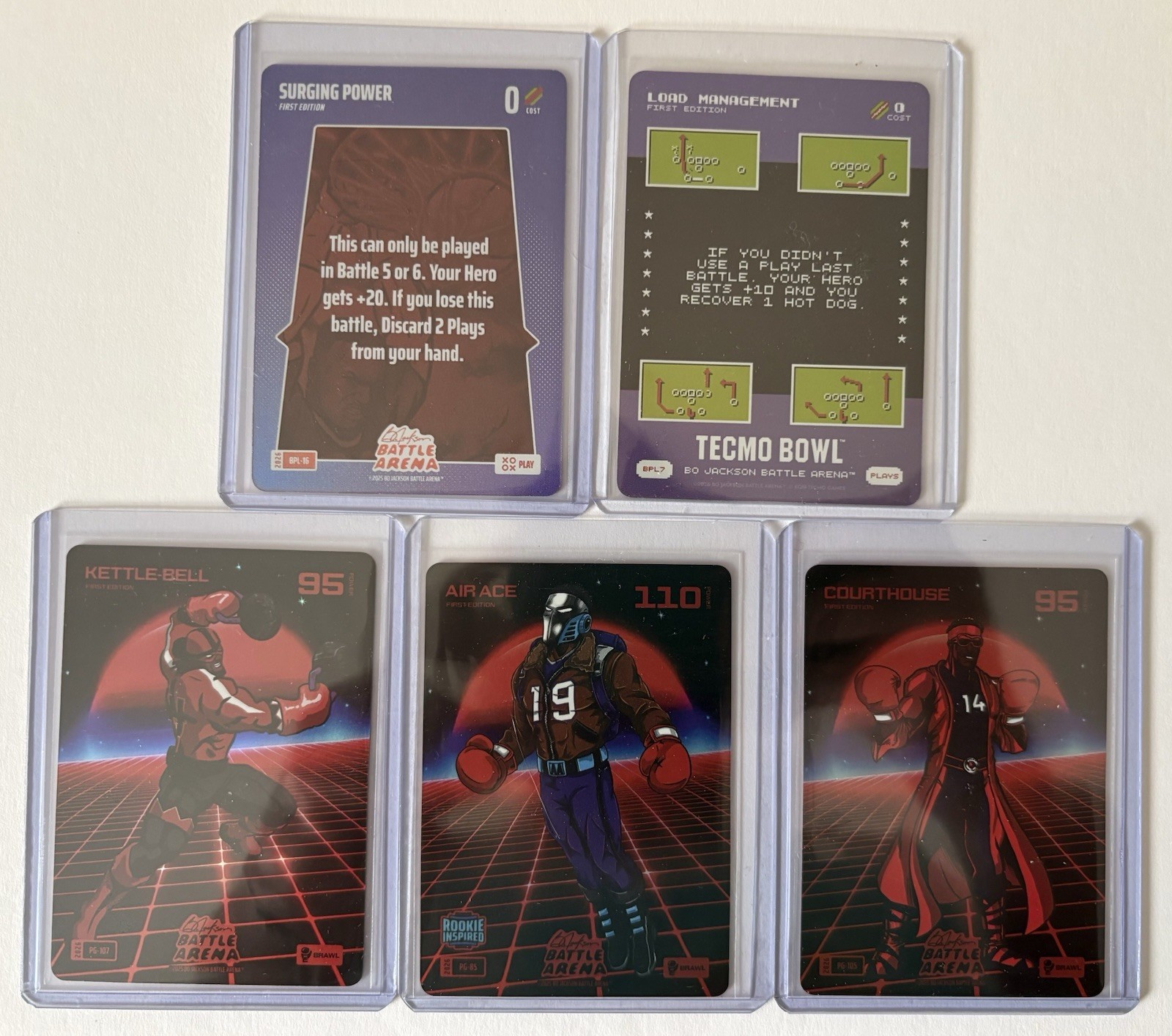 Bo Jackson Battle arena Holofoil Card Lot 2 Play PowerGlove Variation HTF Bo Jackson Battle arena Holofoil Card Lot 2 Play PowerGlove Variation HTF