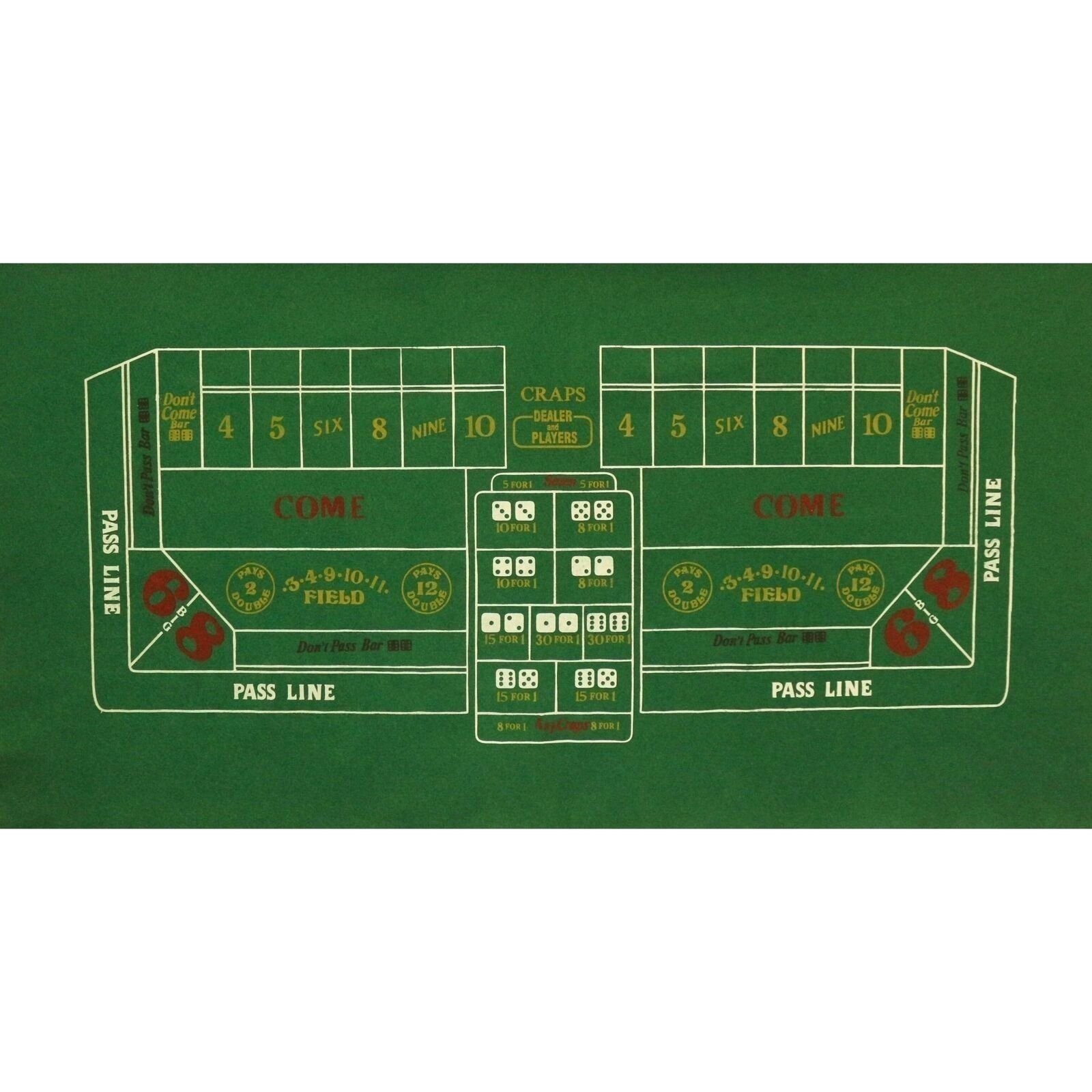 Craps Felt Layout - 36