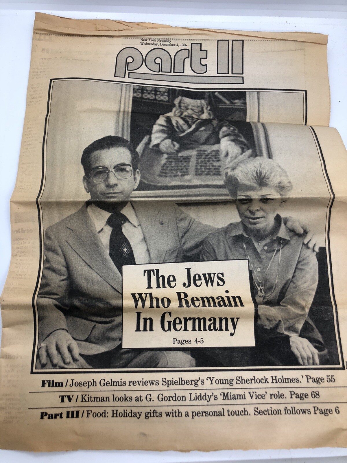 VTG 1985 NEWSDAY INSERT THE JEWS WHO REMAIN IN GERMANY LAST OF THE GERMAN JEWS VTG 1985 NEWSDAY INSERT THE JEWS WHO REMAIN IN GERMANY LAST OF THE GERMAN JEWS