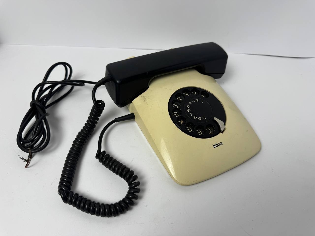 Vintage Landline Telephone Iskra ETA 82 1991 White Color Rare NOT WORKING
