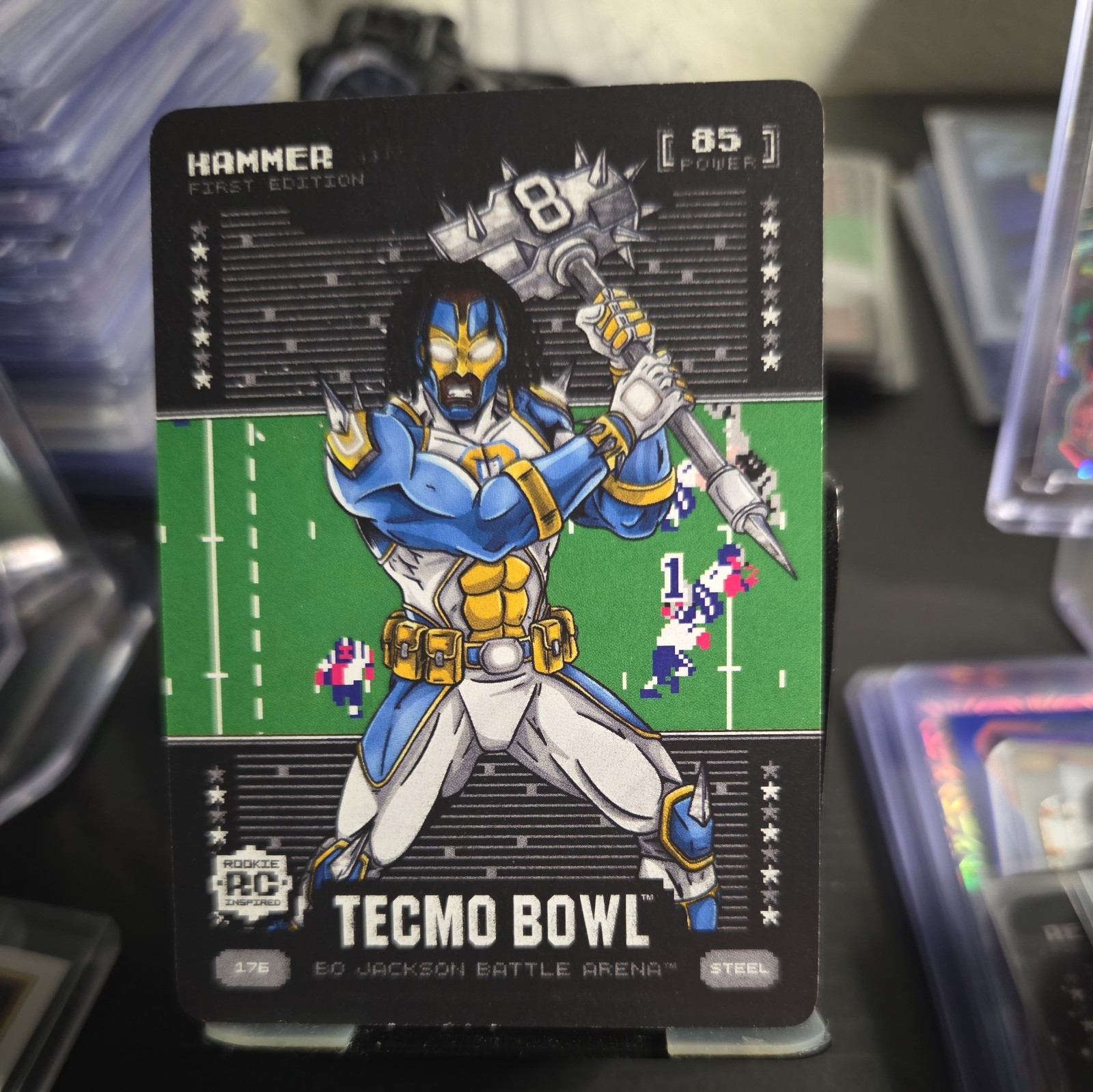Tecmo Bowl 2024 Bo Jackson Battle Arena Hammer Steel 1st Ed RC #175
