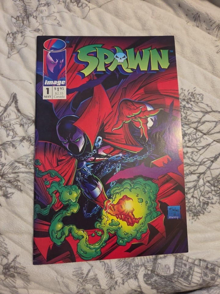 Spawn #1, 1st Print, 1st Malbolgia, Sam & Twitch, Todd McFarlane Poster Included