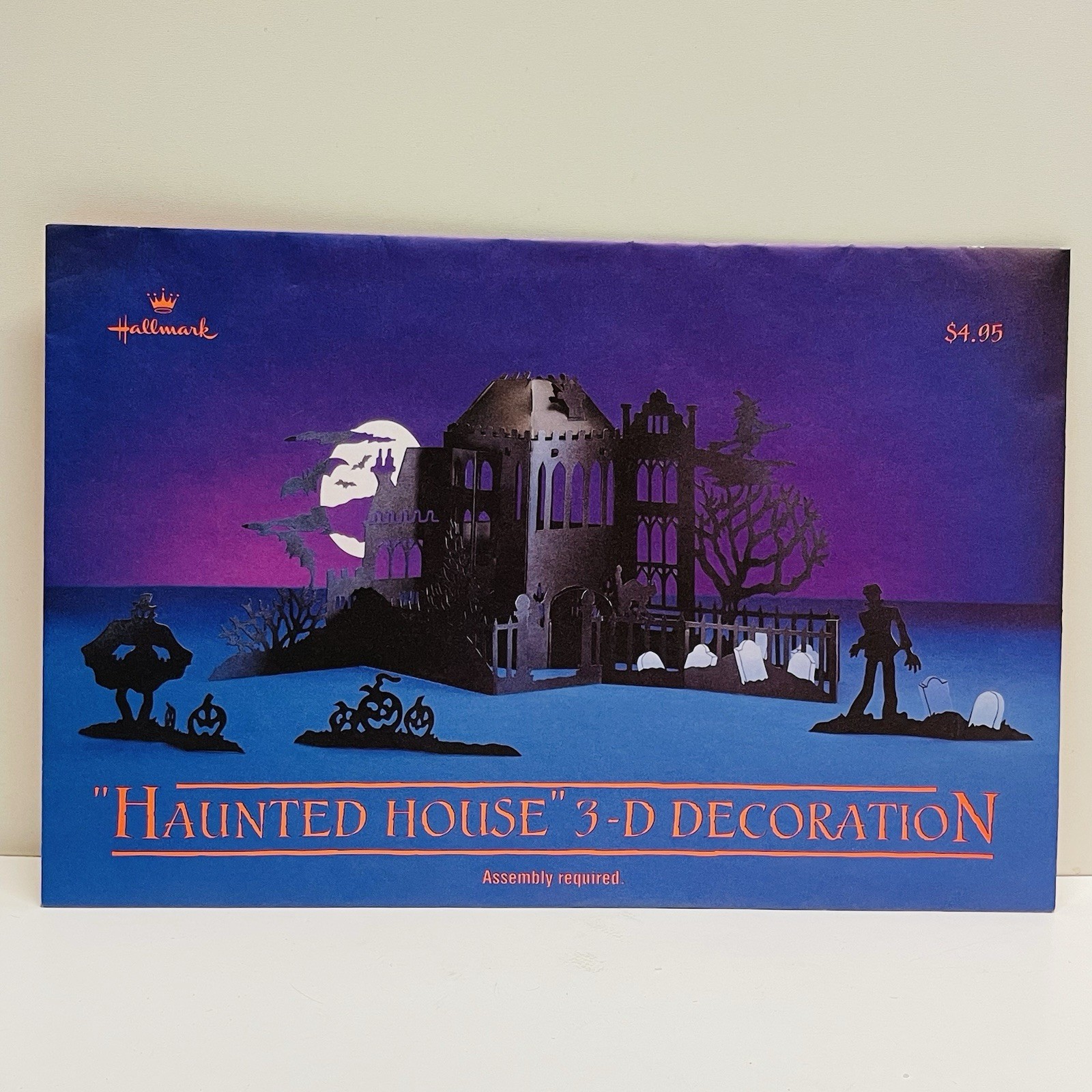 VTG 1992 Hallmark Halloween Boo Bazaar Haunted House 3D Decoration UNPUNCHED