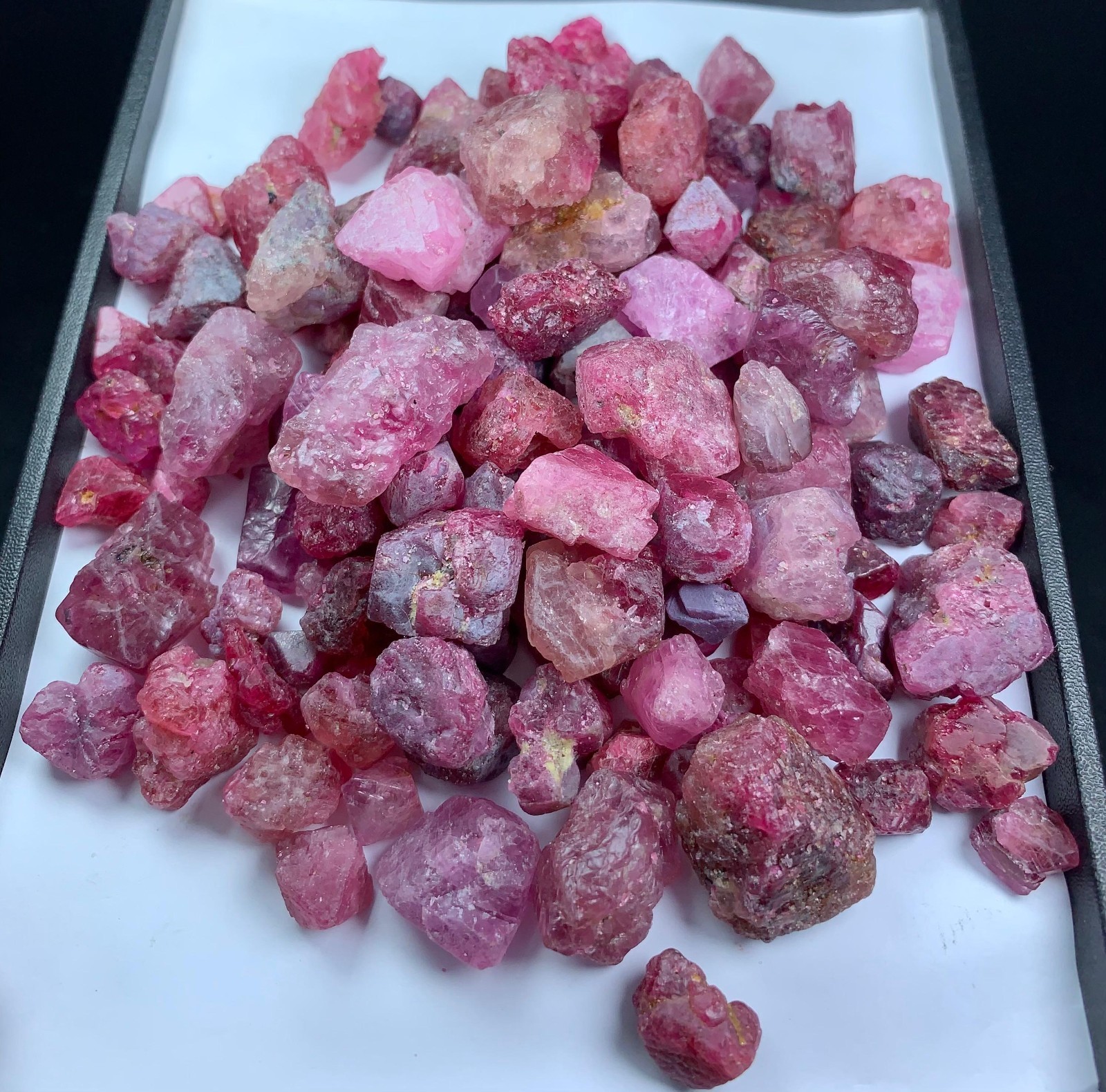 Natural Etched Red Spinel Rough Lot | 445g Raw Crystal Specimens Natural Etched Red Spinel Rough Lot | 445g Raw Crystal Specimens