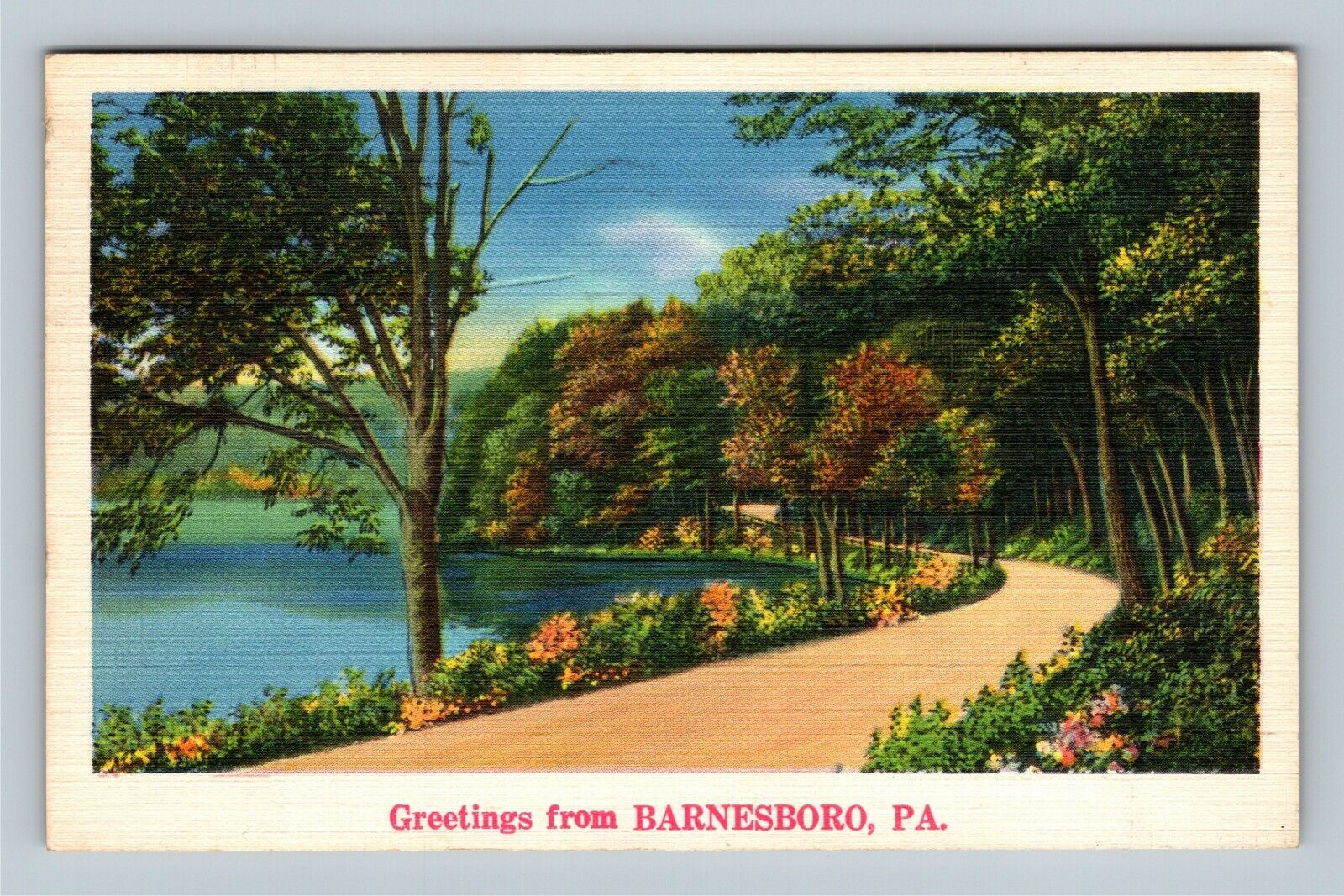 Barnesboro PA, Scenic Greetings,  Pennsylvania c1938 Vintage Postcard