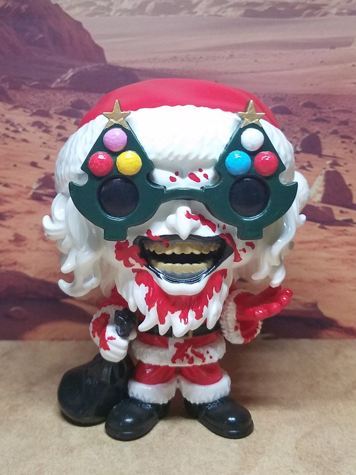 CUSTOM Art the Clown Santa Suit Terrifier 3 Bloody #1977 Funko Pop Grail CUSTOM