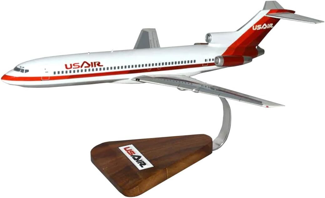 USAir Boeing 727-200 1980\'s Livery Desk Top Display Jet Model 1/100 SC Airplane