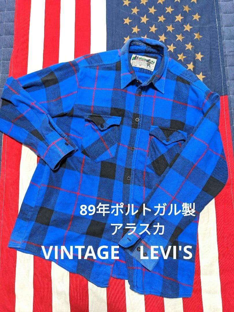 Levi's Men 89 Made In Portugal Alaskan Flannel Shirt Size L Vintage Limited Edit