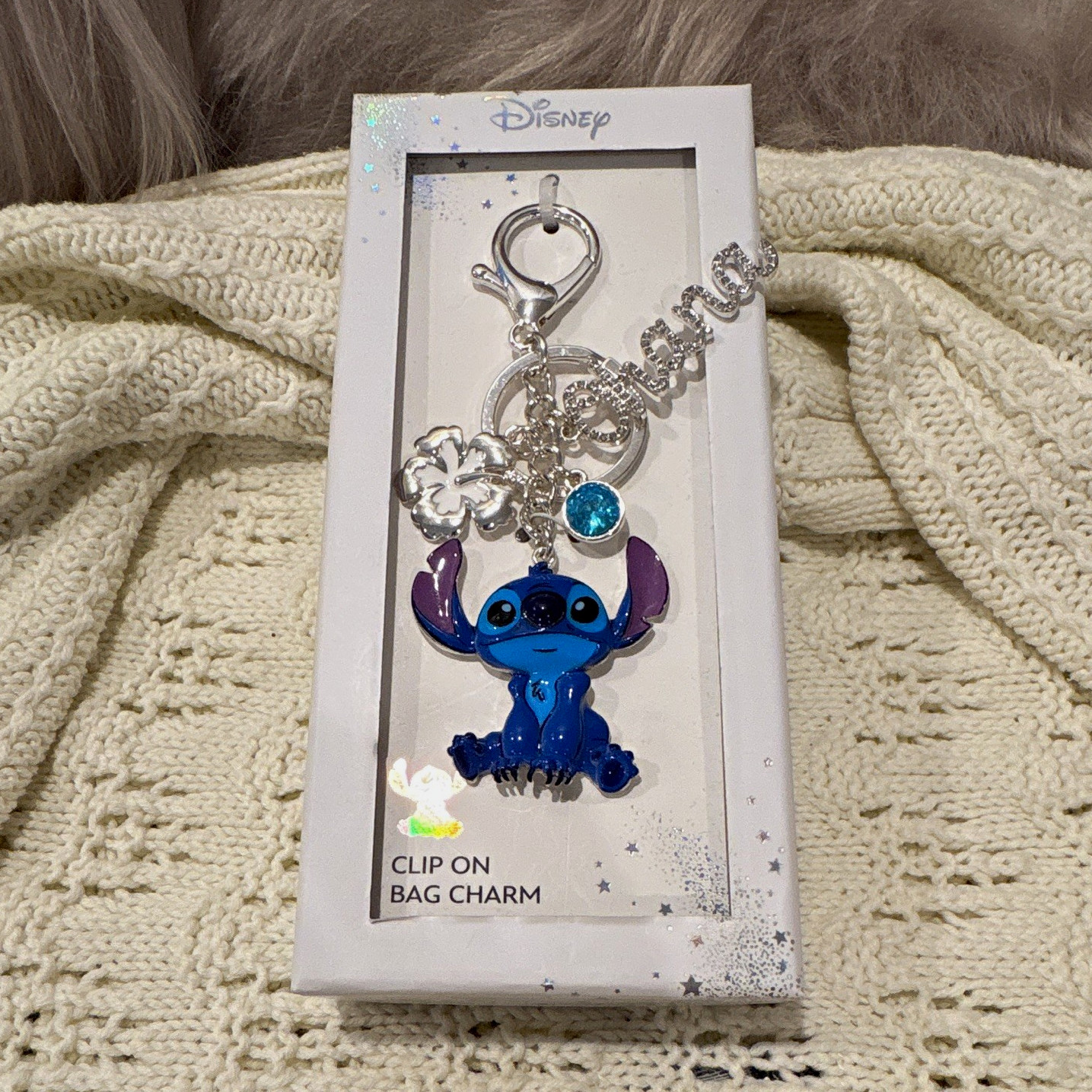 Disney Stitch Clip-On Bag Charm Keychain - Disney Franchise, Stitch Theme