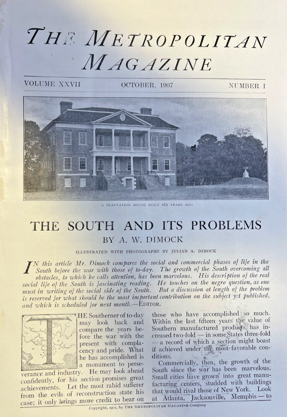 1907 Problems of Southern Blacks illustrated