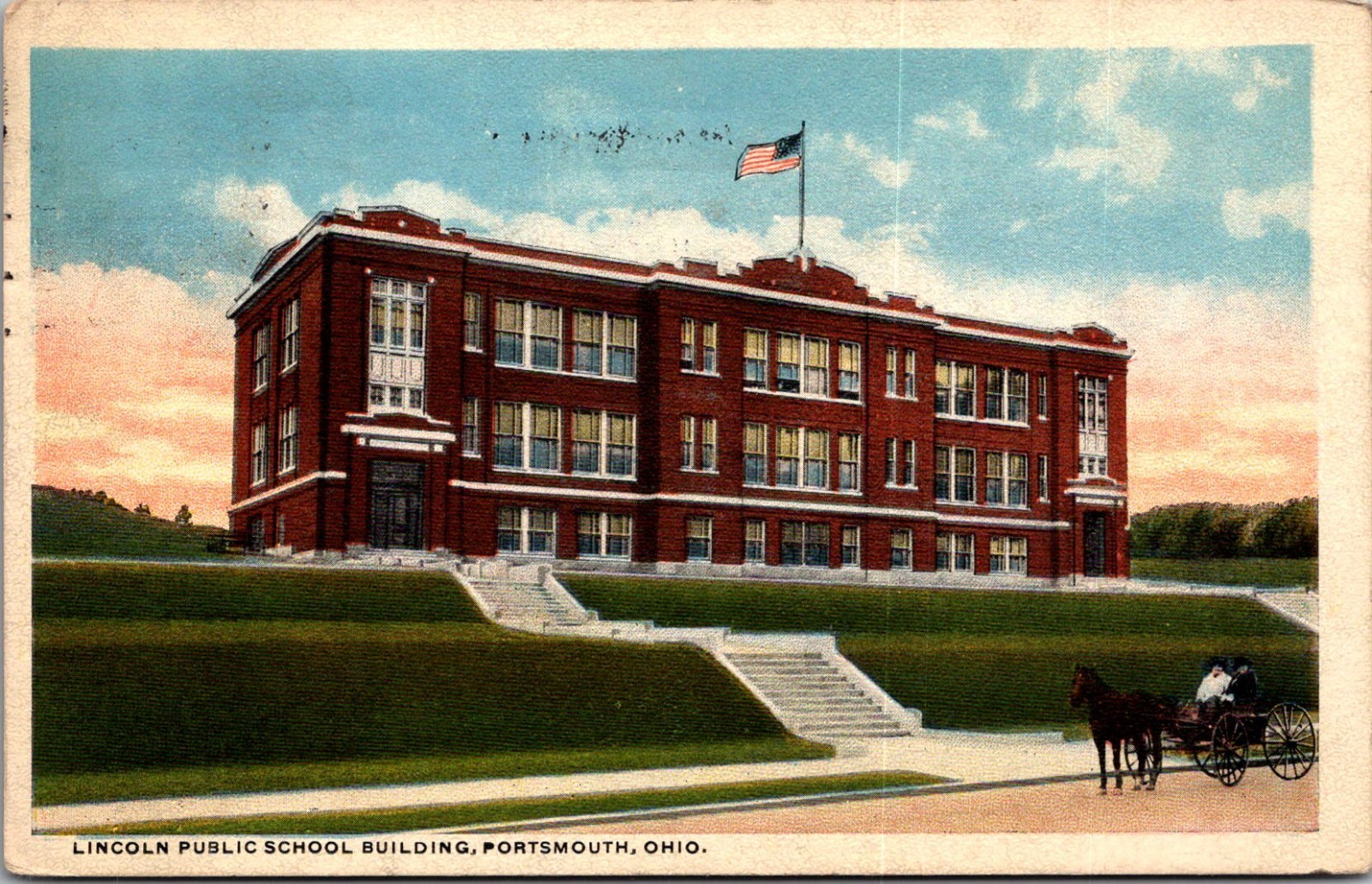 Lincoln Public School Building in Portsmouth OH 1916 Vintage Postcard TP12-6 Lincoln Public School Building in Portsmouth OH 1916 Vintage Postcard TP12-6