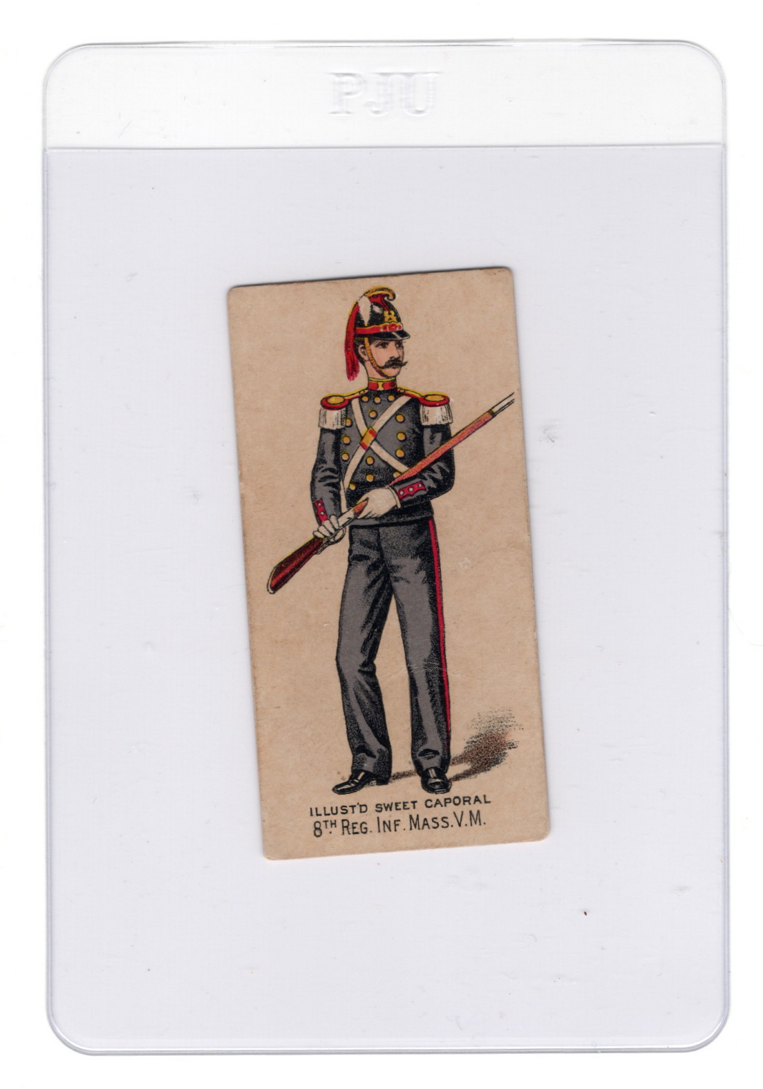 N224 Kinney Tobacco Card 1887, Military, Massachusetts, 8th Reg Infantry - VG