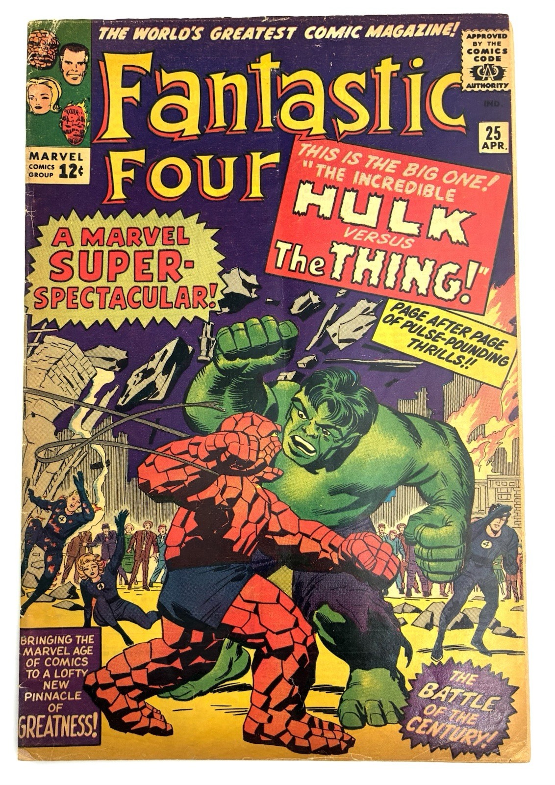 Fantastic Four #25 1964  6.0 F 🔑 1st Battle Thing vs Hulk