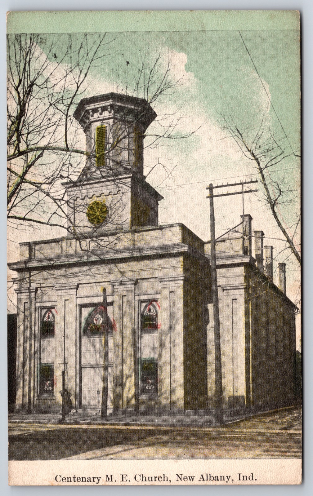 Centenary M.E. Church New Albany Indiana IN Methodist Episcopal c1910 Postcard