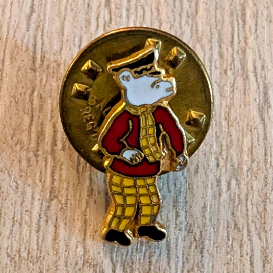 Vintage 1990 Rupert The Bear Character Enamel Pin Badge