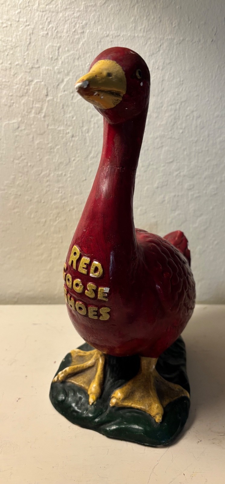 Antique Red Goose Shoes Advertising Statue Made in the U.S.A.