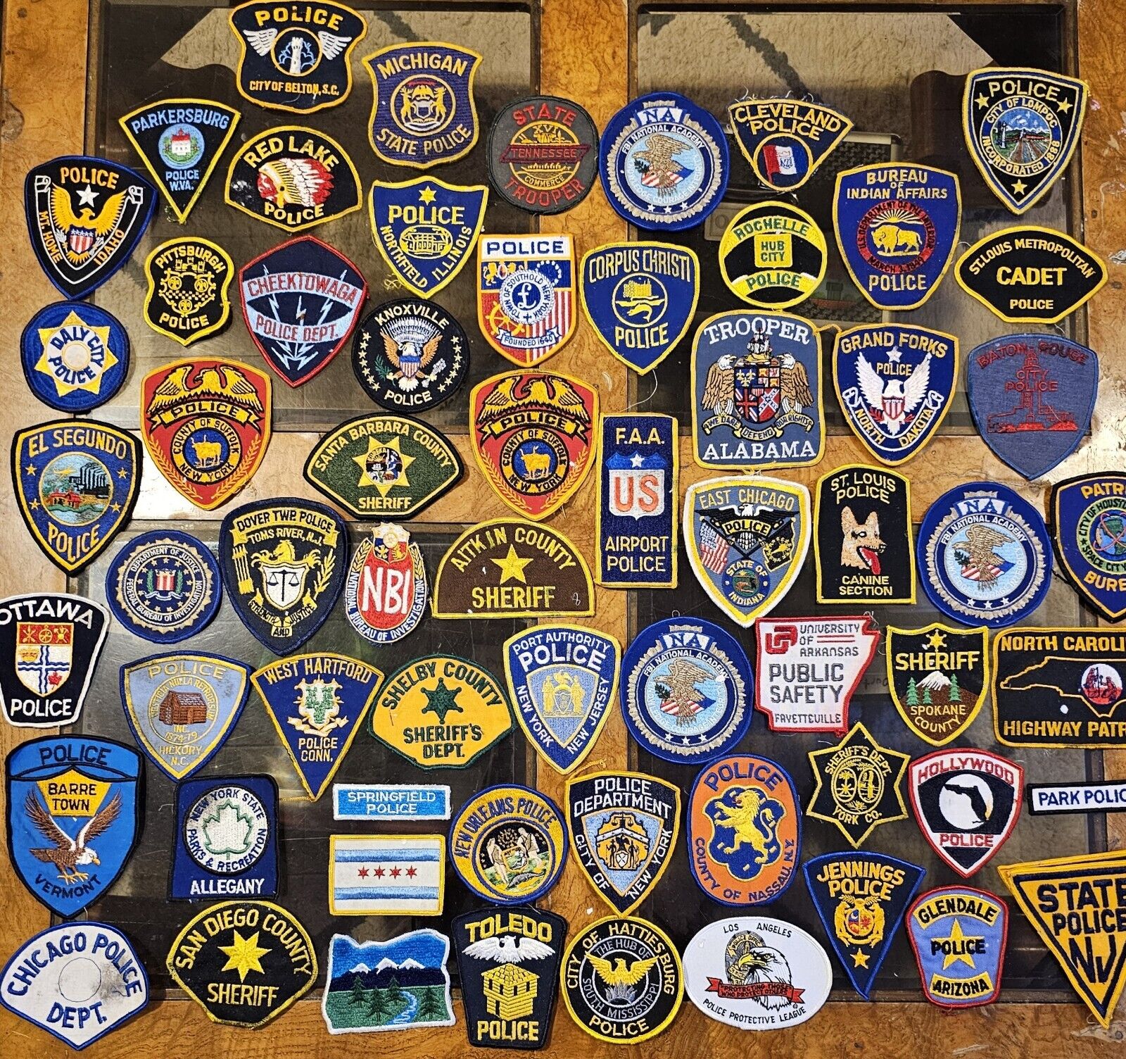 Huge Patch Lot of 60 Law Enforcement Police Sheriff FAA Fight Rescue Patches