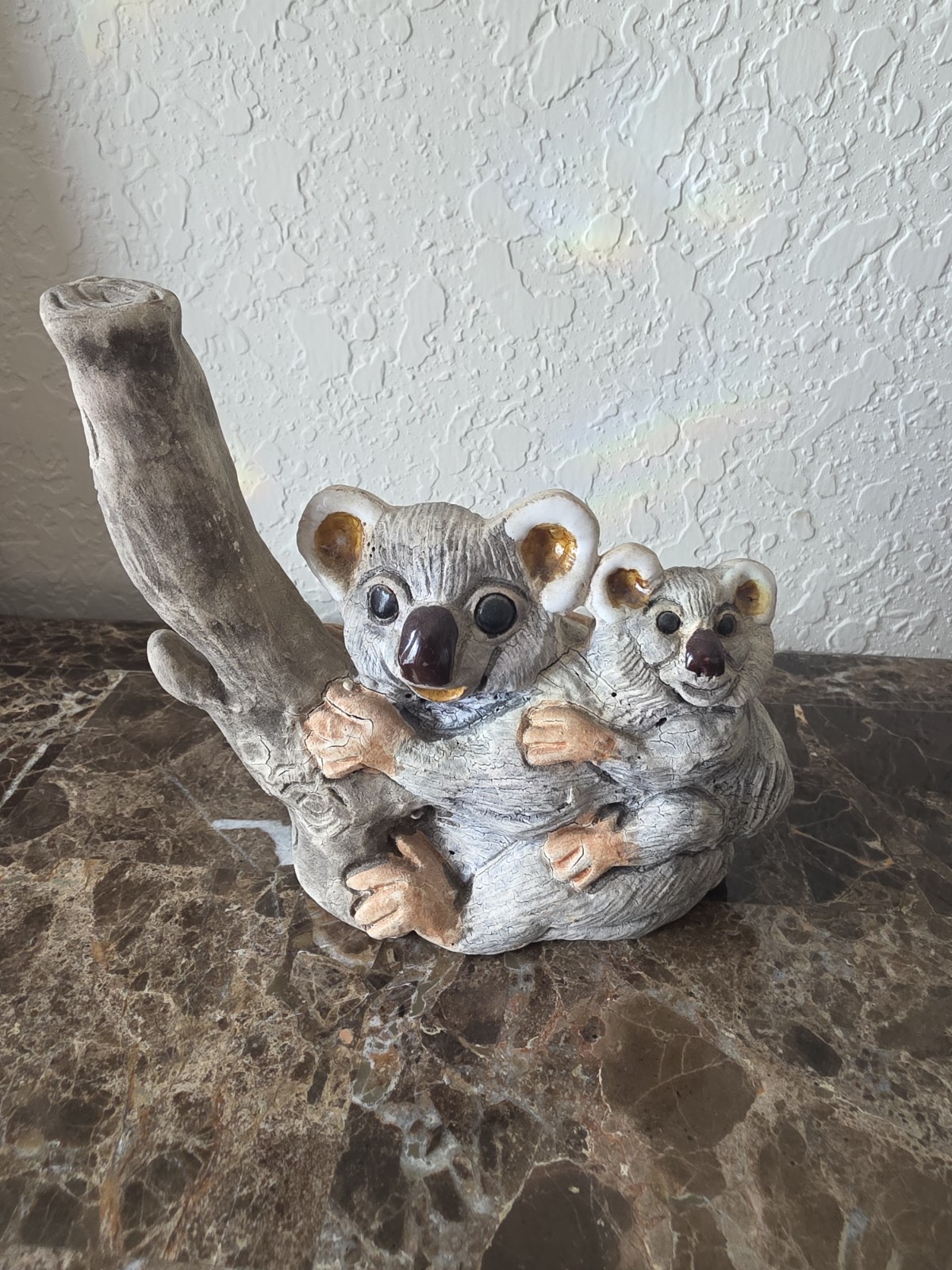Casals Handmade Koala Figurine w/ Baby on Tree Decorative Collectible Sculpture Casals Handmade Koala Figurine w/ Baby on Tree Decorative Collectible Sculpture