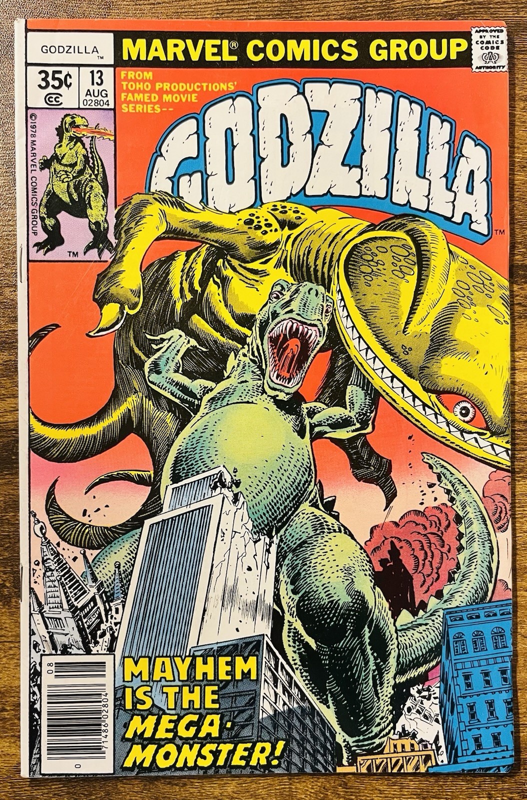 GODZILLA 13 HIGH GRADE HERB TRIMPE COVER DOUG MOENCH STORY MARVEL COMICS 1978