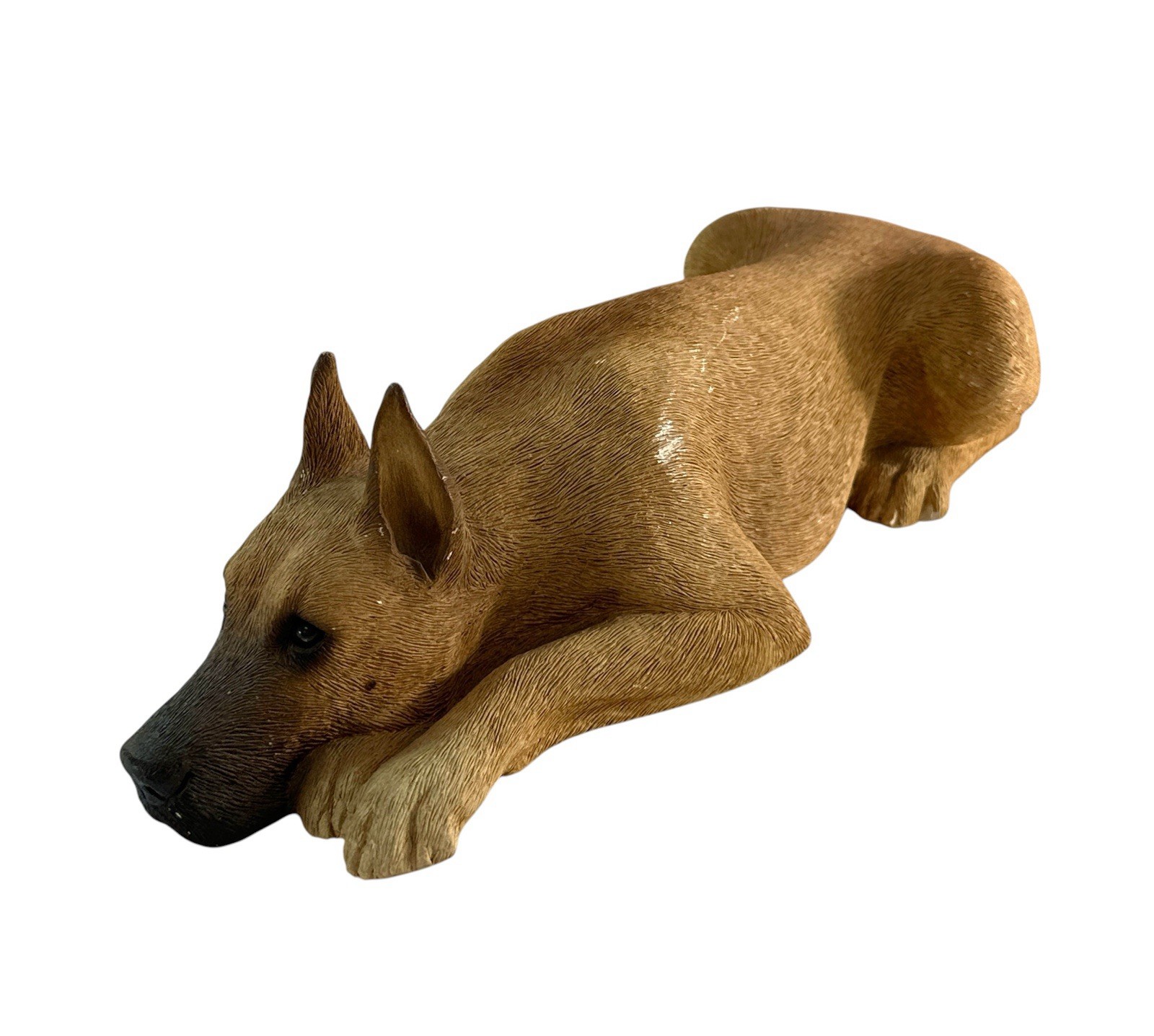 Vintage 1987 Sandicast Great Dane Dog Figurine Fawn Cropped Ears Sandra Brue 11”