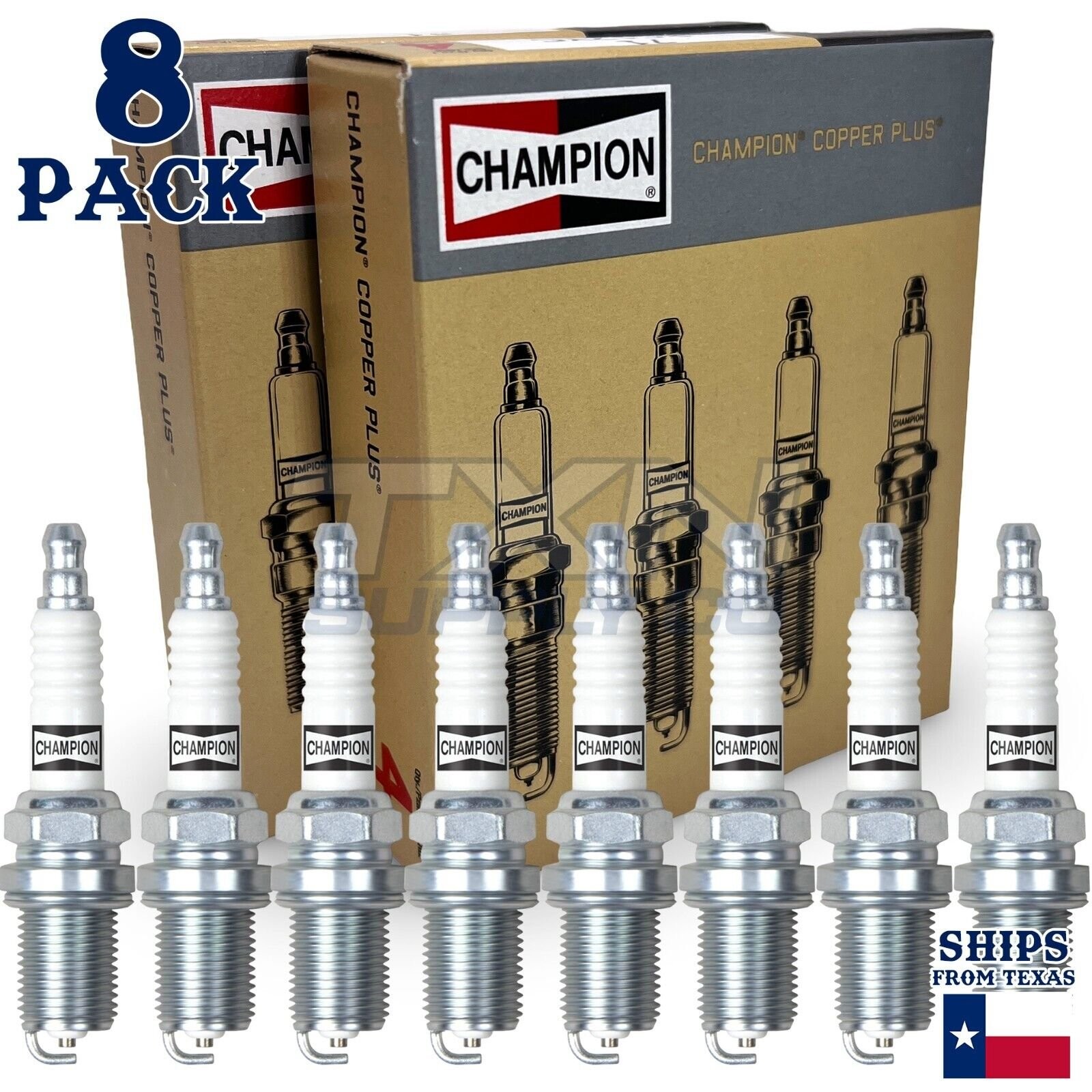 8 Pack Champion Copper Spark Plugs Set for DODGE RAM 2500 1998-2002 V8-5.9L