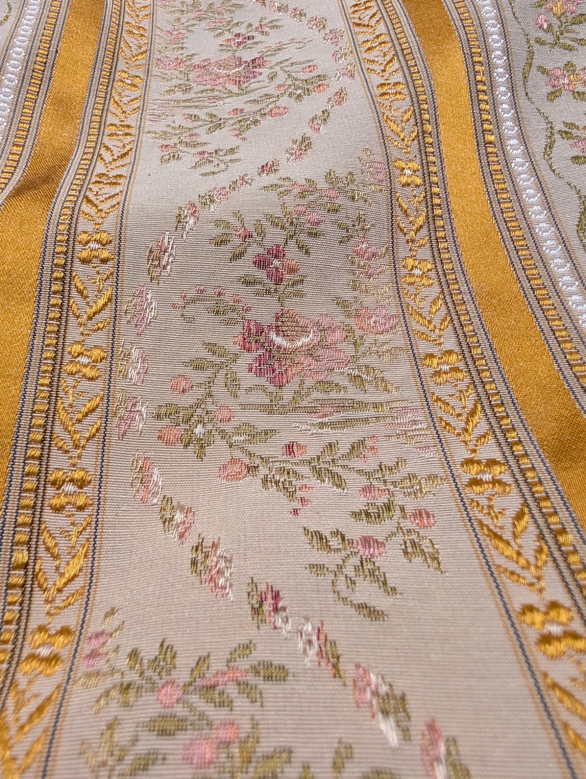 Vintage Floral Jacquard Brocade Fabric French Style Woven Upholstery Drapery