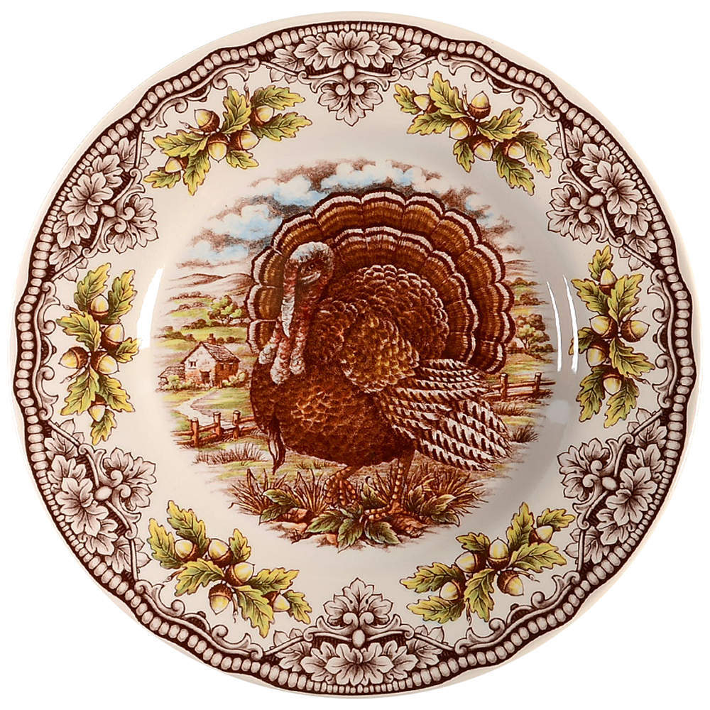 Victorian English Pottery-Royal Stafford Homeland Turkey Salad Plate 11001652