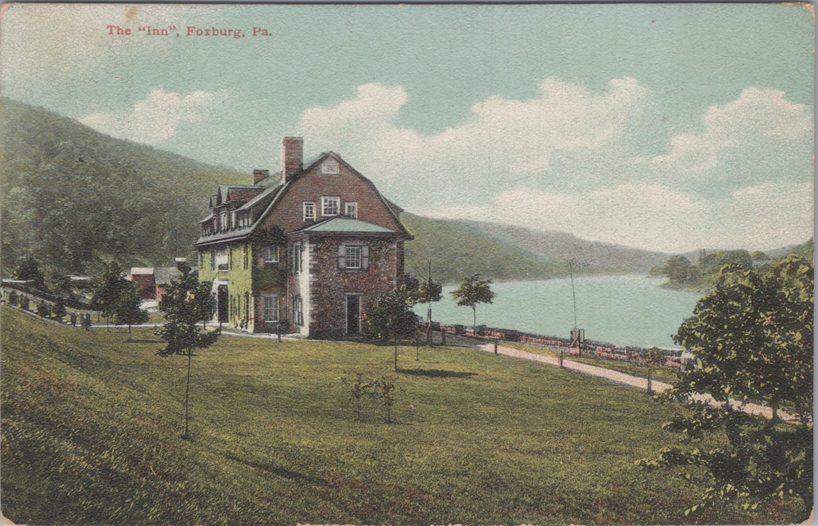 The Inn Foxburg PA 1910 Allegheny River Riverside Lodge Postcard