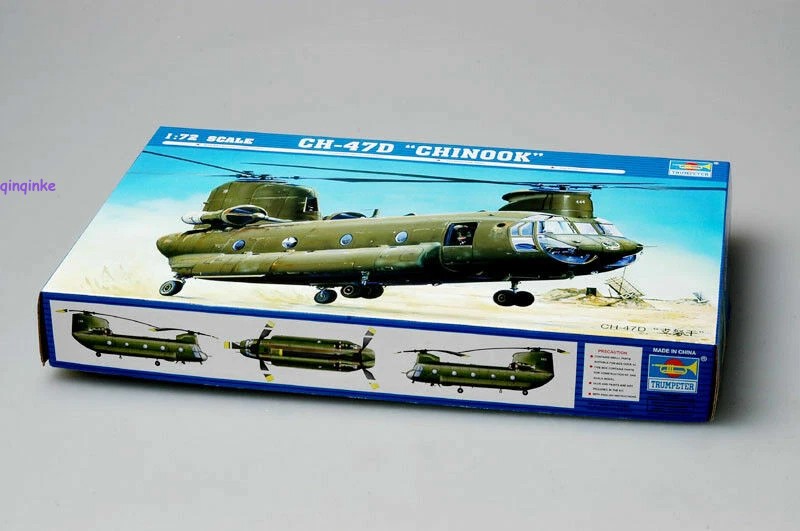 1:72 Scale Boeing Ch-47d Chinook Transport Helicopter Trumpeter 01622 Unassemble